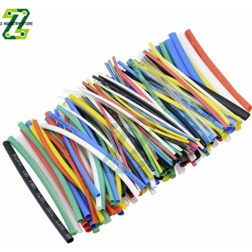 140Pcs/pack Heat Shrink Tube Polyolefin Assorted Insulation Shrinkable Tube Set Sleeving Wrap Wire Car Electrical Cable
