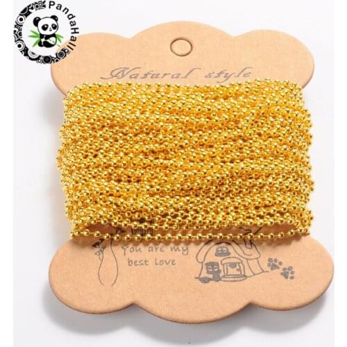 Pandahall 10 m 2mm Soldered Iron Ball Bead Chains for Jewelry Making Accessories DIY Stringing Materials 7 Colors