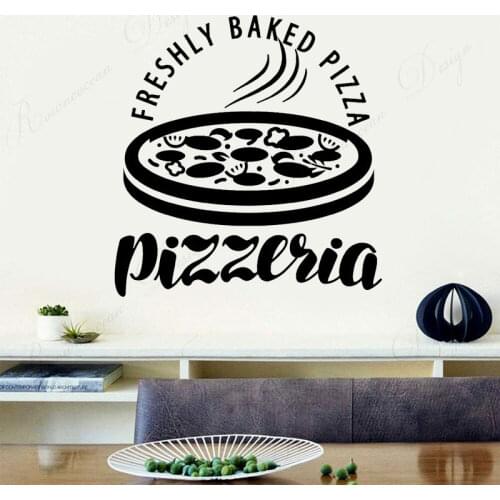 Pizzeria Italian Food Pizza Restaurant Kitchen Decor Wall Stickers Vinyl Interior Homeware Wall Decals Removable Wallpaper 4409