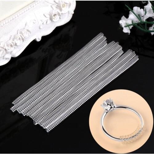 12pcs/set Spiral Based Ring Size Adjuster Guard Tightener Reducer Resizing Tool Jewelry Tools & Equipments