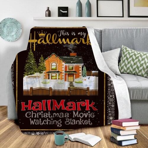 Christmas Tree Series Color Printing Comfortable Soft Flannel Heating Cold-resistant Shawl Blanket Home Office Nap Blanket