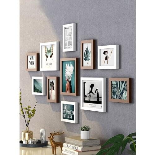 GY Modern Simple Photo Wall Decorative Creative Background Photo Wall Album Wall Picture Frame Wall Free Punch Wall Combination