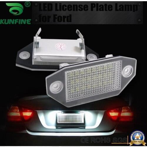 2pcs Car LED Number License Plate Light LED License Lamp For Ford Mondeo MKⅢ 2000 2001 2002 2003 2004 2005 2006 2007 4/5 Door
