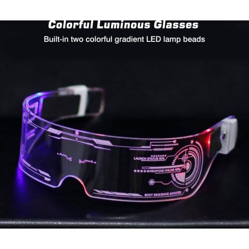 LED Luminous Glasses Halloween Party Bar Music Festival Acrylic Bengdi Colorful Luminous Glasses LED Colorful Flashing Glasses