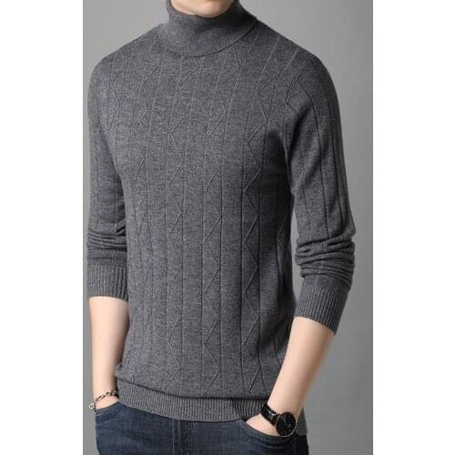 New Arrival Man Turtleneck Cashmere Sweater 100% Wool Sweater Pullovers Man Long Sleeve Pure Wool Warm Sweater Free Shipping