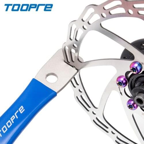 TOOPRE Bicycle Disc Brake Repair Tools Wrench Disc Brake Rotor Alignment Truing Tool Stainless Steel Wrench Rubber Handle