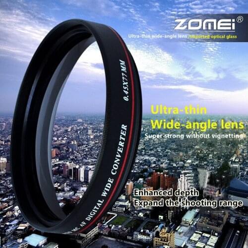 ZOMEI Ultra-thin Wide-angle Lens Camera SLR Lens 0.45X Additional Filters To Enlarge The Frame Suitable for Photography Lens