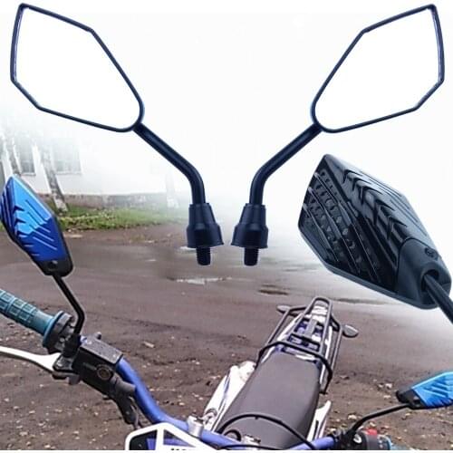 Universial 10mm Motorcycle Mirrors Motorbike Rearview Black Side Mirrors for Honda Suzuki Yamaha Kawasaki Scooter Ducati