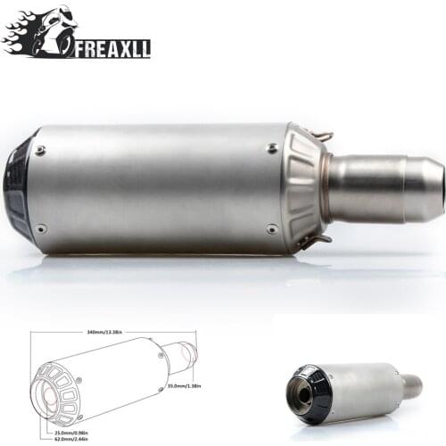 36-51MM Universal Motorcycle Exhaust Carbon Motorbike Exhaust Pipes Bike Muffler For Kawasaki Z 800 Suzuki GSX 1300 R Hayabuse