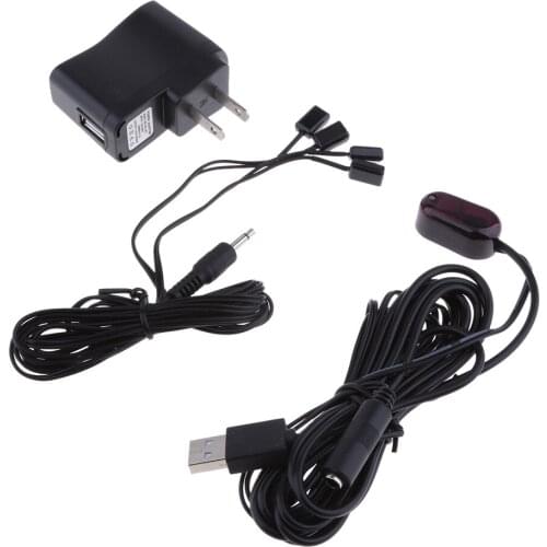 US IR Infrared Remote Control Repeater 4 Transmitter 1 Receiver Cable Television Tool
