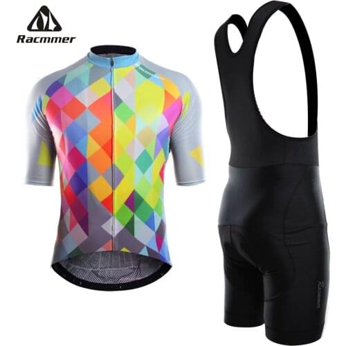Racmmer 2020 Pro Summer Cycling Jersey Set Mountain Bike Clothing MTB Bicycle Clothes Wear Maillot Ropa Ciclismo Men Cycling Set