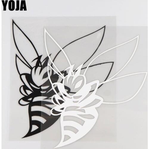 YOJA 13.5×15.7CM Hornet Personalized Vinyl Design Animals Car Sticker Cartoon Decal Black/Silver 19C-0029