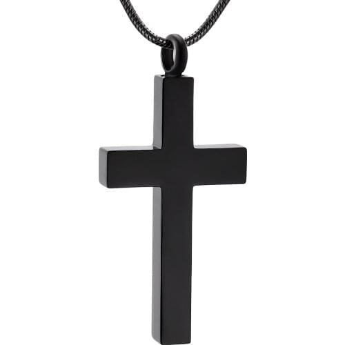 Jewellery Unisex Cross Blank Ash Holder Memorial Cremation Keepsake Hold Ashes Pendant Necklace Funeral Jewelry For Pet/Human