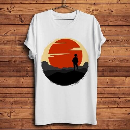 Samurai Champloo sunset funny anime tshirt men summer new white casual Tee homme manga Otaku unisex streetwear t shirt