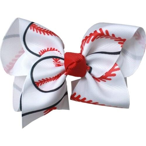 10pcs 4" Solid Ribbon Baseball hair Bowsair clips Hair Bow Alligator Clip For Little Girls Hair Accessories