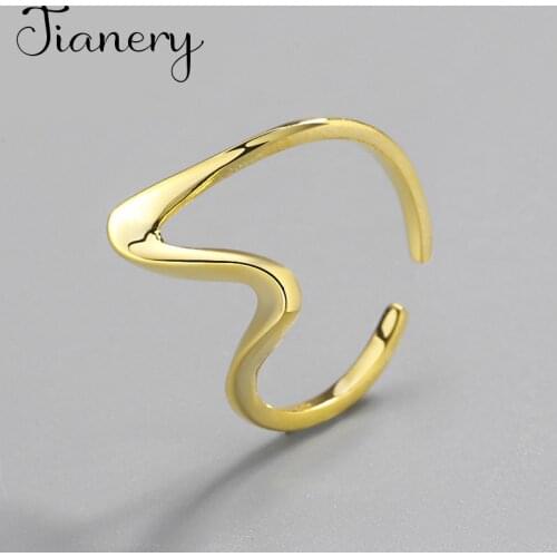 New Hot Gothic Lines Rings For Women Wedding Rings Ladies Accessories Fashion Charm Jewelry Wholesale 2021