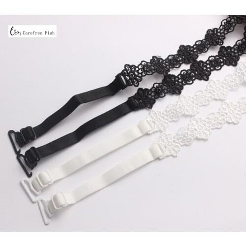 Women Elastic Bra Strap Bra Accessories Floral Lace Bra Strap Anti-slip Adjustable Blts Shoulder Straps for Bridal Wedding
