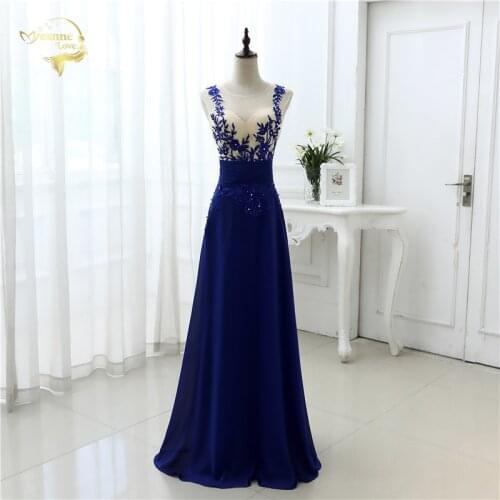 Vestido De Festa Fashion Sexy Chiffon Blue Party Evening Dresses 2019 Long Formal Prom Robe De Soiree Womans Dress OL3102 PlUS