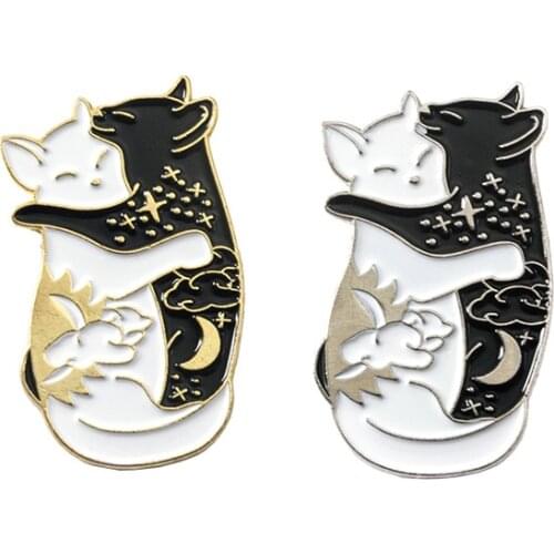 Hot Sale Zinc Alloy Badge Cute Cat Enamel Pin Brooch Unisex Jewelry Gift Lapel Jacket Collar Coat Backpack Decorations