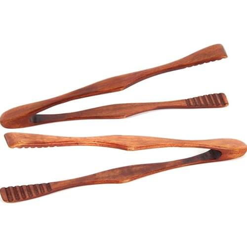 1 Pc Bamboo Cooking Kitchen Tongs Food BBQ Tool Salad Bacon Steak Bread Cake Wooden Clip Home Kitchen Utensil