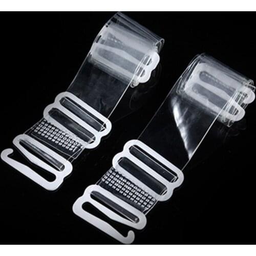 1cm 1.5cm 1.8cm Wide Women Backless Transparent Bra Strap Elastic Non Slip Clear Bra Straps Soft Bra Extender Accessories