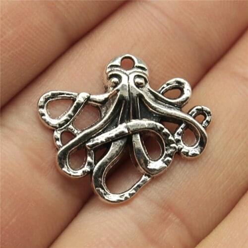 10pcs 23x20mm Pendant Small Octopus Small Octopus Charm Pendants For Jewelry Making Small Octopus Pendants