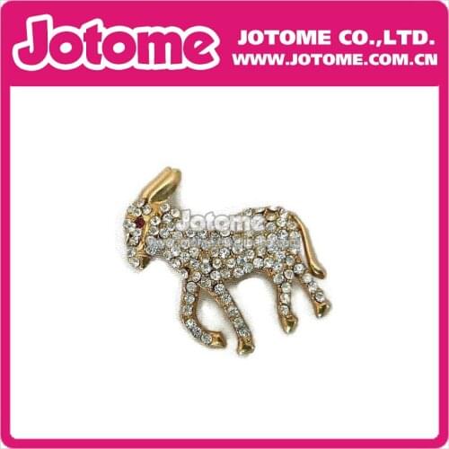 100pcs/lot Vintage Rhinestone Donkey Brooch Pin Fashion Women Jewelry