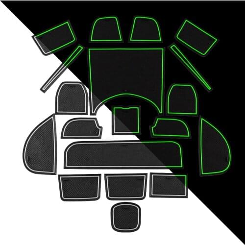 19X Silicone Car Gate Slot Mats For Honda HR-V HRV Vezel 2014 - 2018 Interior Door Groove Mat Accessories