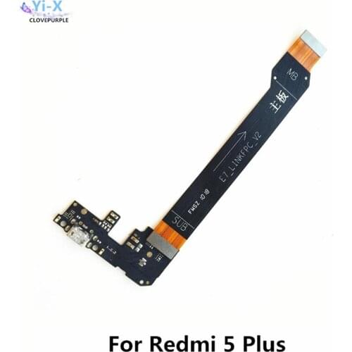 20Pcs USB Charging Charger Dock Flex Cable & Motherboard MainBoard Main Board Connections Flex Cable For Xiaomi Redmi 5 Plus 5P