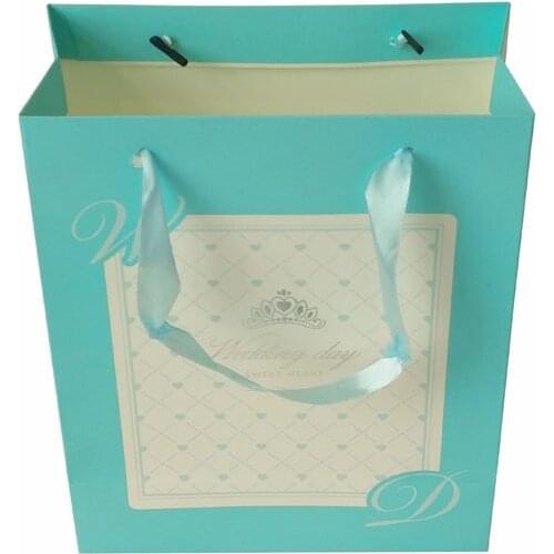 50pcs Quality Gift Bag Paper Gift Handbag Packaging For European Fashion Candy Bar Wedding Party Communion Kraft Eid Mubarak