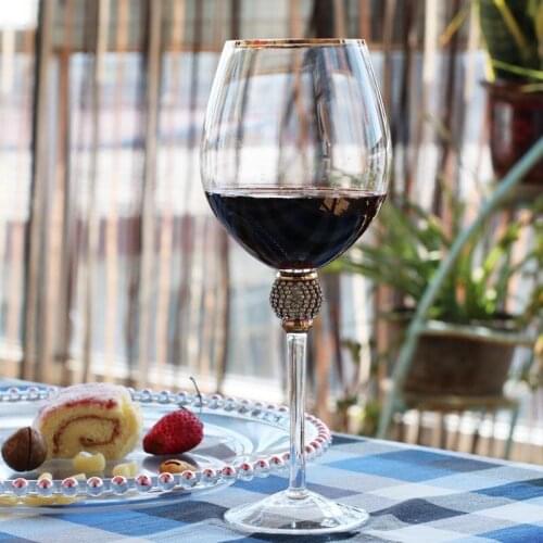 Diamond Glass Wine Glass Champagne Glass Party Luxury Glass Family Table Wine Glass Bar Whiskey Glass Gold Wine Glass Set Gift