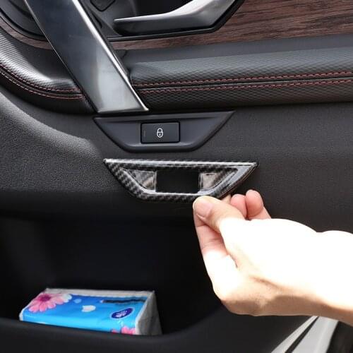 For Land Rover Discovery Sport L550 2020 ABS plastic Chrome/Carbon Fiber Seat Memory Button Frame Trim Interior Car Accessories