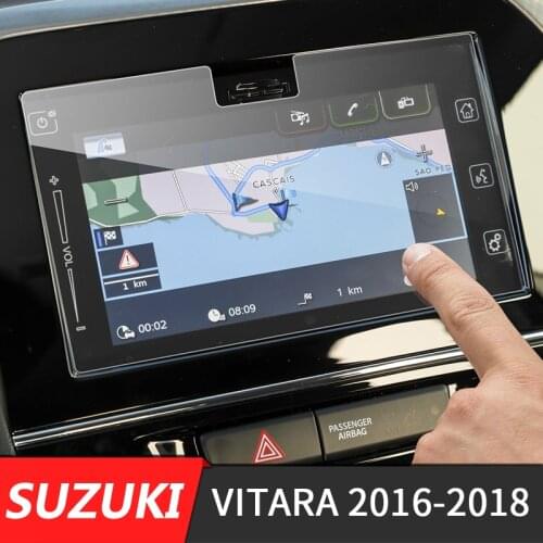 190x103mm Car GPS Navigation Screen Tempered Steel Protective Film For Suzuki Vitara 2016-2018