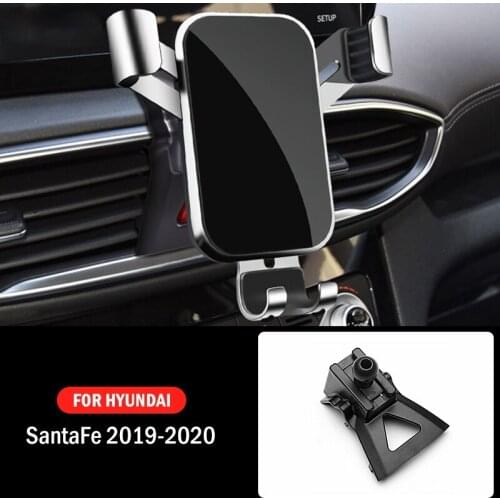 Car Mobile Phone Holder Special Mounts GPS Stand Gravity Navigation Bracket For Hyundai Santa Fe 2019 2020 Car Accessories