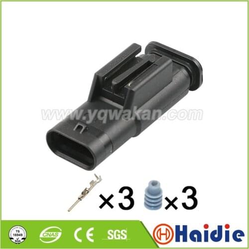 Free shipping 2sets 3pin auto male of 1-1670917-5 1488991-5 1488991-1 4-2272004-1 waterproof connector