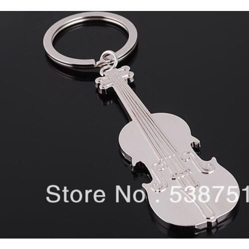FREE SHIPPING by FEDEX 100pcs/lot fashion zinc alloy metal guitar keychain guitar keyring