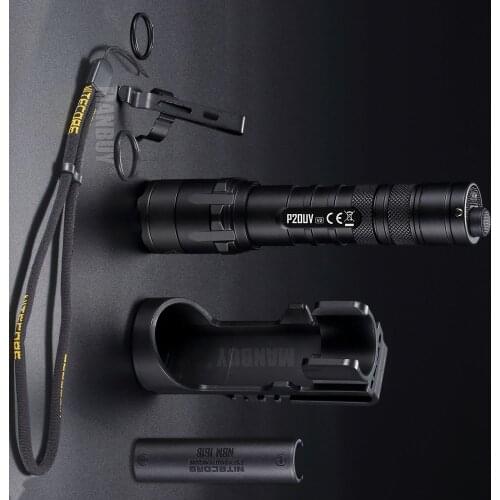 Free Shipping nitecore P20UV V2 320mW UV Beam+1000 Lumen CREE XP-L2 V6 LED Tactical 18650 Flashlight for Outdoor Hunting Camping