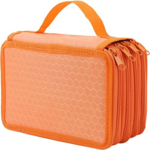 72 Holes 4 Layers Handy PU Leather Storage Case School Supplies Large Capacity Pencil Bag For Student Gift Art Supplies