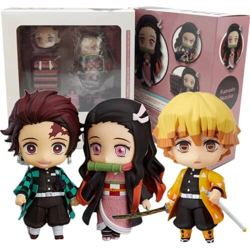 Q Styles Anime Demon Slayer Action Figure 1193 Tanjirou Kamado Nezuko 1194 Agatsuma Zenitsu 1334 DIY Assemble Model PVC Toy Gift