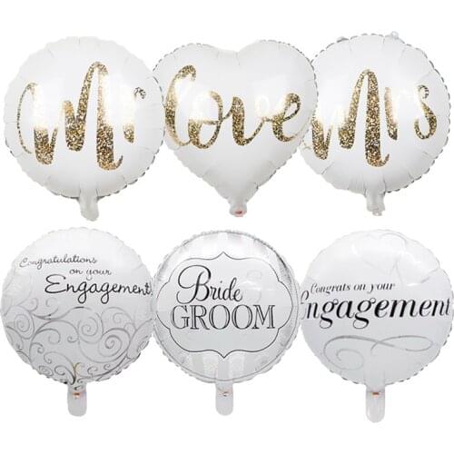 18 inch Heart Shape Love Printed Foil Balloons Anniversary Wedding Decoration Balloon Party Decor Valentines Day Globos