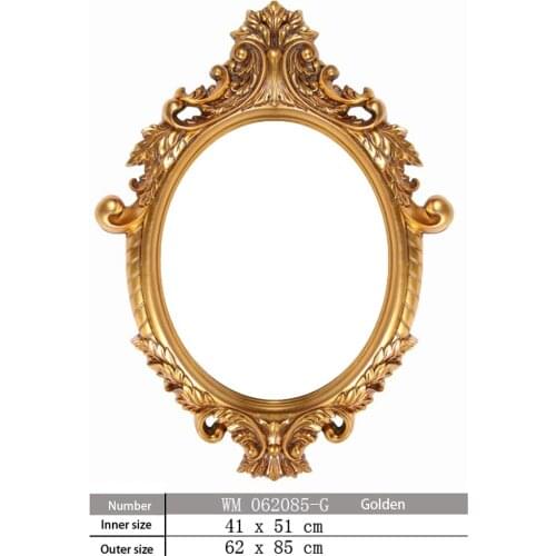 Photo Frame European Style Retro Toilet Mirror Bathroom Mirror Frame For Decoration Wall Art