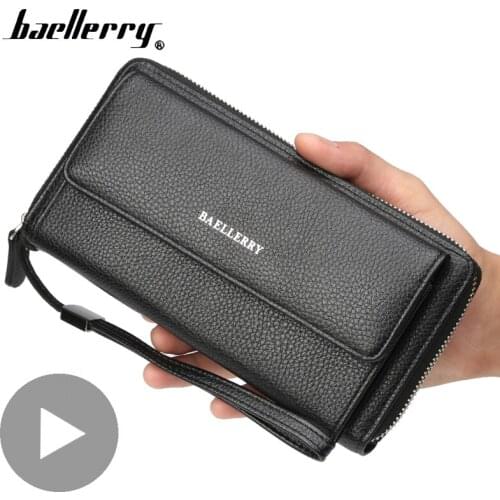 Money Phone Clutch Bag Zipper Long Big for Men Wallet Male Purse Credit Card Coin Holder Partmone Walet Vallet Coughs Penazenka