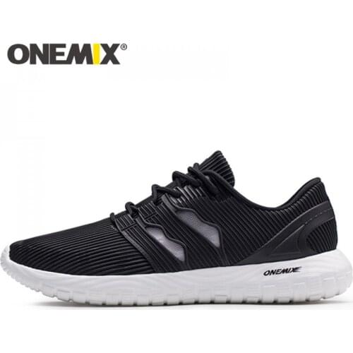 ONEMIX Men Running Shoes Breathable Mesh Trekking Shoes Flexible Durable EVA Outsole Sneakers For Outdoor Jogging Travel Shoes
