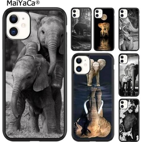 MaiYaCa Baby Elephant Moon Phone Case Cover For iPhone 5s SE 6 6s 7 8 plus X XR XS 11 12 pro max Samsung Galaxy S8 S9 S10 shell