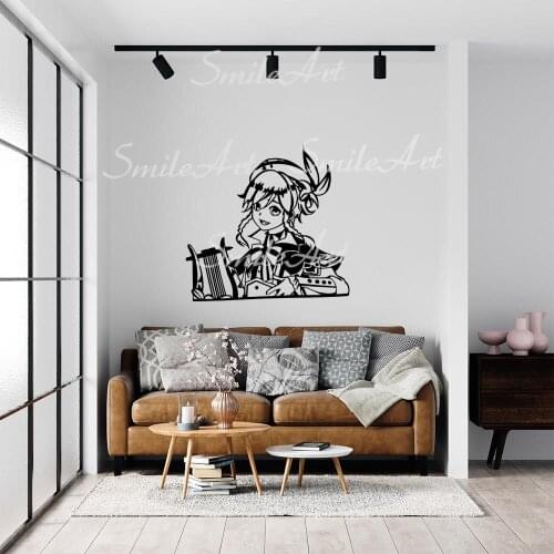 Cartoon Style Genshin Decorative Sticker Waterproof Home Decor For Babys Rooms Background Wall Art Decal Drop Shipping
