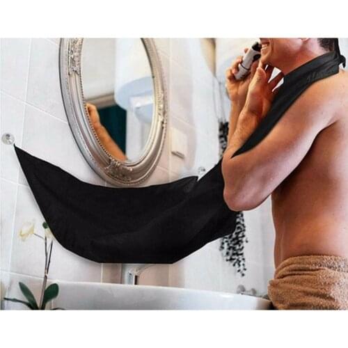 Man Bathroom Beard Care Trimmer Hair Shave Apron Gown Robe Sink Styles Tool Black/White Color
