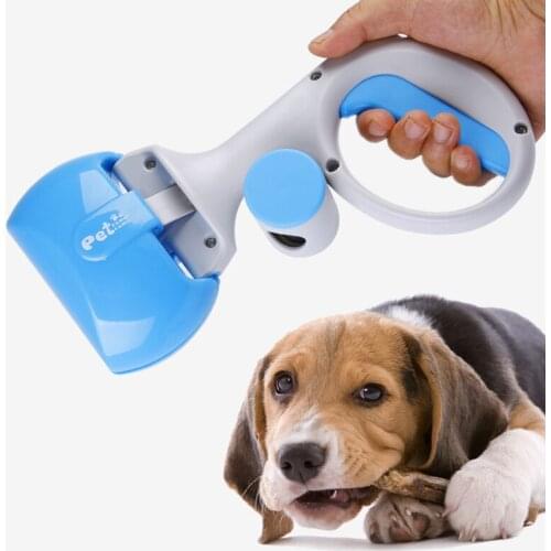 2 In 1 Pet Pooper Scooper +(1 Lot=15Pcs)Poop Bags Set Dog Cat Outdoor Waste Cleaning Poop Shit Pickup Remover Pooper Bags Litter