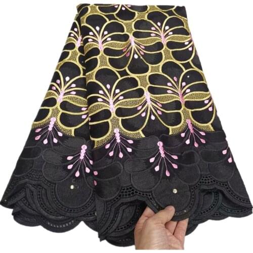 SJ Lace Latest 2021 Nigerian Cotton Swiss Voile Lace Material Embroidered African Dry Lace Fabric For Wedding Dress y5-23