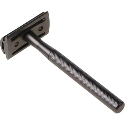 Traditional Vintage Double Edge Enclosed Safety Razor Anti-Skid Long-Handled Hair Removal Manual Hand Beard Shaver