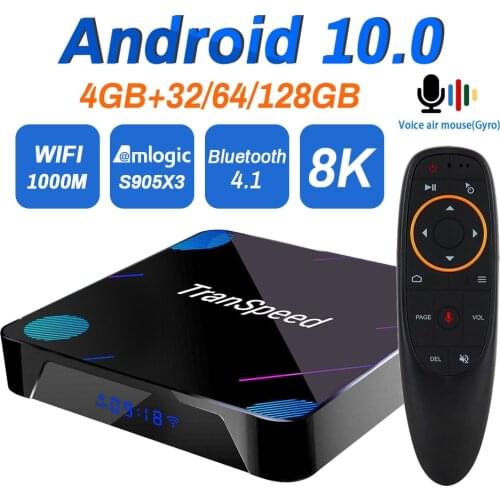 Android 10.0 TV Box X3 Plus 4K 8K 4GB 128G Amlogic S905X3 32G 64G Bluetooth 1000M wifi 1000M Ethernet Voice Assistant